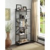 Antique Oak & Sandy Gray Finish Bookshelf - 2 of 4