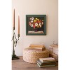 Wall Art – Green Framed Still Life Painting with Vase and Flowers by Kalalou - 4 of 4