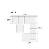 NicBex Modular Sectional 6pc Set L-Shaped Modular Sofa Bed Modern Including Couch 2x Corner Wedge 2x Armless Chairs and 2x Ottomans - 3 of 4