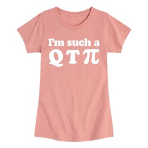 Girls' - Instant Message - I'm Such A Q T Pi Fitted Short Sleeve Graphic T-Shirt - 1 of 4