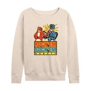 Women's - Rock 'Em Sock 'Em Robots - Rock Em Sock Robots Lightweight French Terry Slouchy - 1 of 4