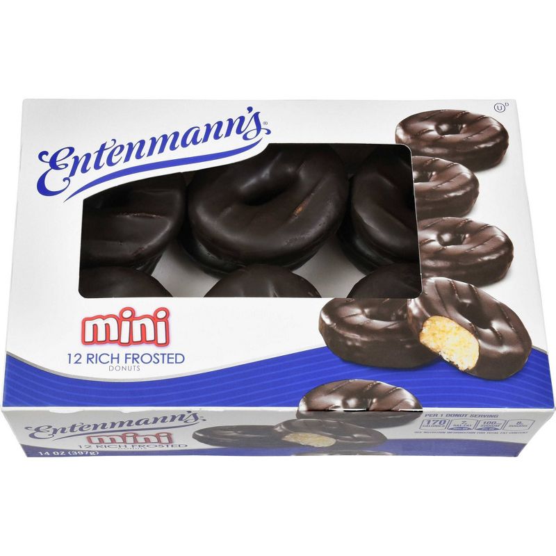 Entenmann&#39;s Frosted Mini Chocolate Donuts - 14oz, 2 of 7