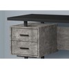 PAGED Simple Modern Computer Desk, Reversible Home Office Desk with 2 Storage Drawers and Filing Cabinet for Office, Study - 2 of 4