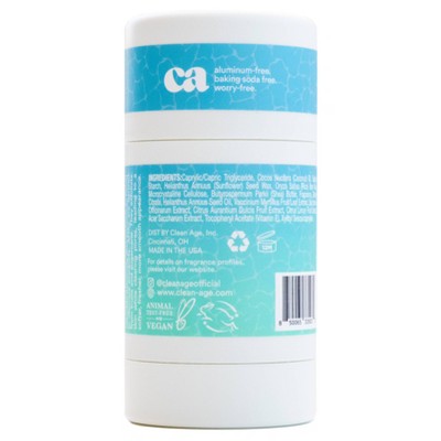 Clean Age Cedar & Sea Salt AHA Solid Deodorant for Teens - 2.25oz: Underarm Vegan Formula for Sensitive Skin