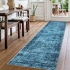 Washable Living Room Rug, Soft Vintage Distressed Non-Slip Area Rug, Foldable Low Pile Carpet for Bedroom, Dining Room - 2 of 4