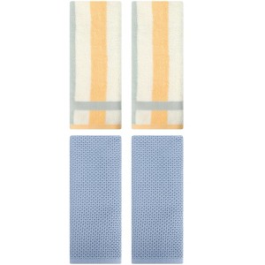 REGALWOVEN 4 Pcs Bathroom Hotel and Spa Waffle Cotton Hand Towels - 1 of 4