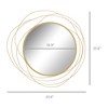 CAVINAS Round Wall Mirrors with Metal Frame,Modern Art Decor Accent Mirror,Decorative Mirror for Living Room,Bedroom,Entryway,Office - 2 of 4