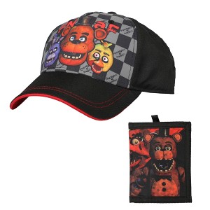 Five Nights At Freddy's Animatronic Characters Youth Baseball Cap & Wallet Set - 1 of 4