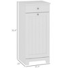 Yukimo Laundry Hamper Cabinet, Tilt-Out Basket & Drawer, White - 3 of 4