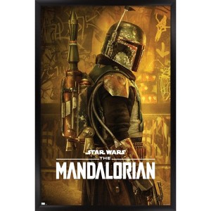 Trends International Star Wars: The Mandalorian Season 2 - Boba Fett One Sheet Framed Wall Poster Prints - 1 of 4