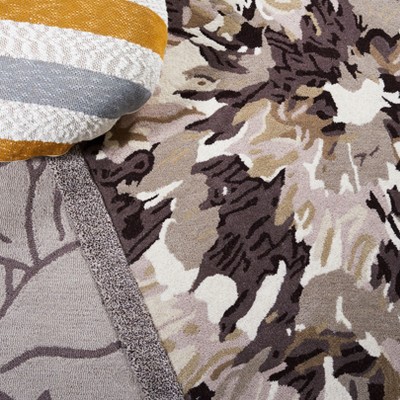 Beige and Brown Wool Tufted Runner Rug, 2'3" x 8'