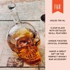 Foster & Rye Skull Liquor Decanter, Clear Glass Skull Shaped Whiskey Decanter with Stopper, 25 Ounce Capacity, Set of 1 - 2 of 4