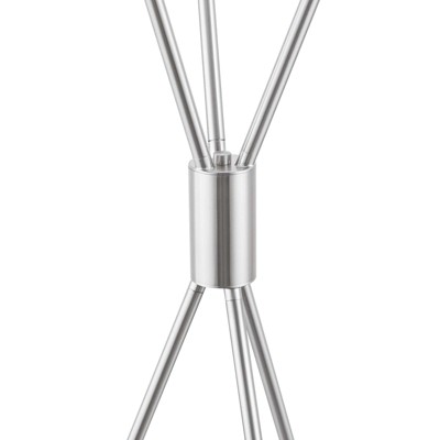 Alexa Silver Tripod 3-Light Floor Lamp with Fabric Shades