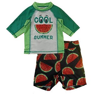 P.S. from Aeropostale Boy's Graphic Printed Swim Trunks and Matching Rash Guard Bundle Set for toddler - 1 of 2