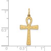 Black Bow Jewelry 14k Yellow Gold Laser Designed Ankh Cross Pendant - 3 of 4