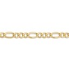 Black Bow Jewelry Men's 7.3mm, 14k Yellow Gold, Hollow Figaro Chain Bracelet - 2 of 4