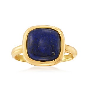 Ross-Simons Square Lapis Ring in 18kt Gold Over Sterling - 1 of 4