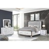 Vynxaria Luxury Nightstand, Marble-Inspired Drawer Fronts, 2 Spacious Drawers, LED Side Lighting, Polished Metallic Trim, Solid Construction - 3 of 4