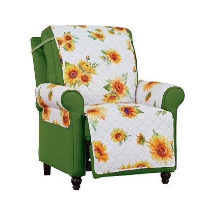 Collections Etc Reversible Sunflower Quilted Furniture Protector