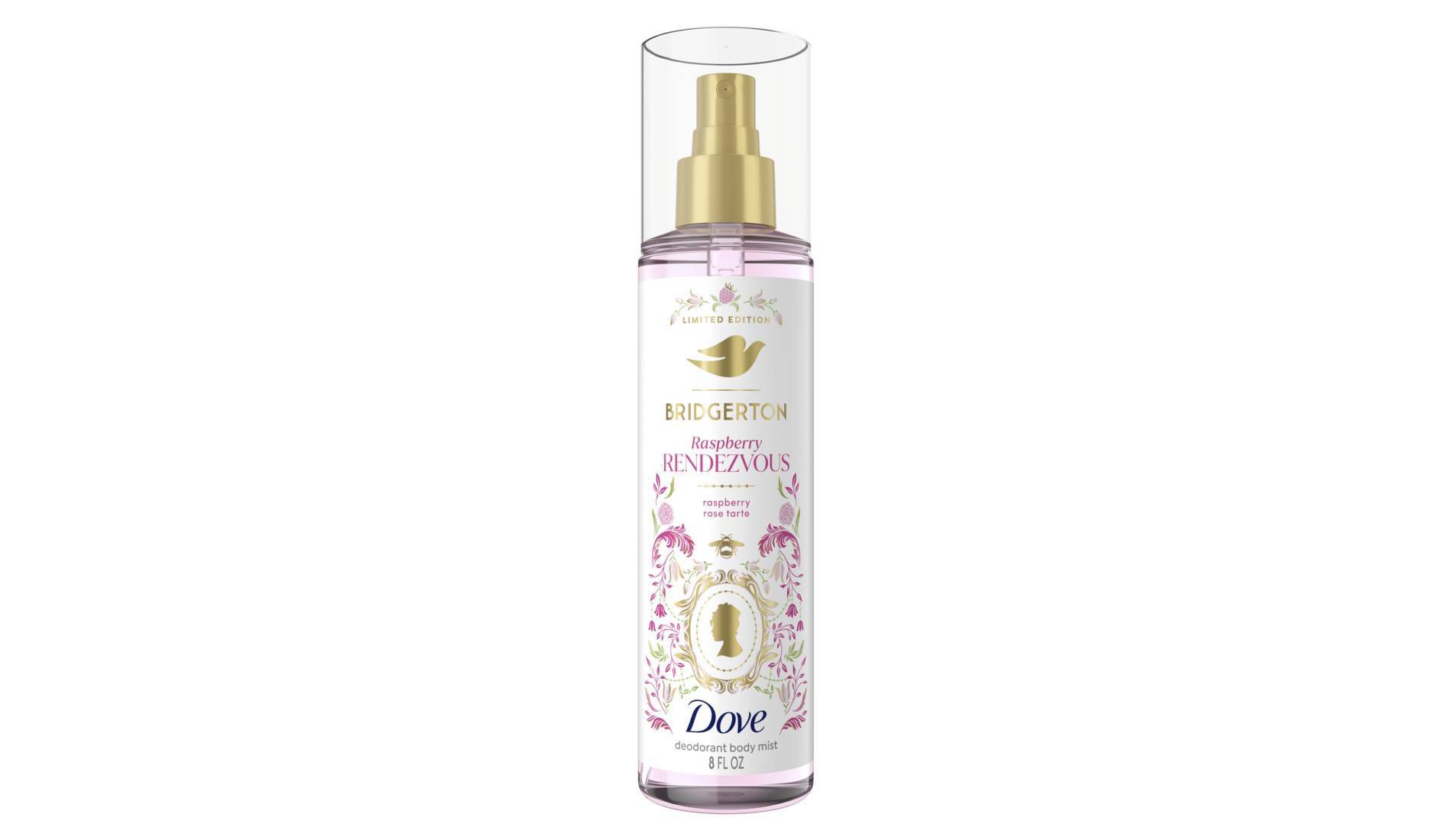 Dove Beauty Limited Edition Bridgerton Body Mist - Raspberry Rendezvous - Raspberry and Vanilla Scent - 8oz
