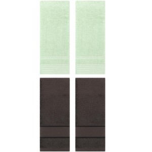 REGALWOVEN 4 Pcs Striped Comfortable Quick Drying Non-Linting Hand Towel 14" x 30" - 1 of 4