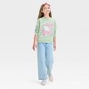 Girls' Hello Kitty Bows Dreamy Fleece Crewneck Sweatshirt - Green - 4 of 4