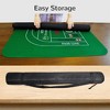 70" x 35" Portable Craps Tabletop Layout Mat with Carrying Bag, Non-Slip Craps Dice Game Layout Table Top Cover for Friends Parties Entertainment - 2 of 4