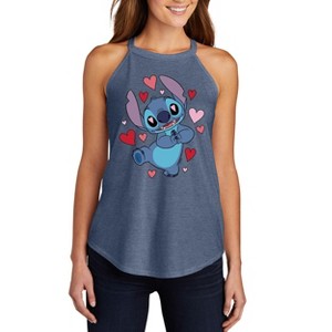 Women's - Lilo and Stitch - Heart Eyes Graphic High Neck Tank - 1 of 2