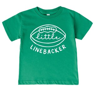 The Juniper Shop Little Linebacker Toddler Short Sleeve Tee - 5T - Kelly - 1 of 4