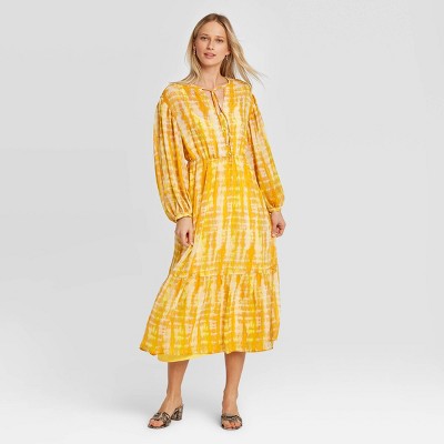 yellow wrap dress target