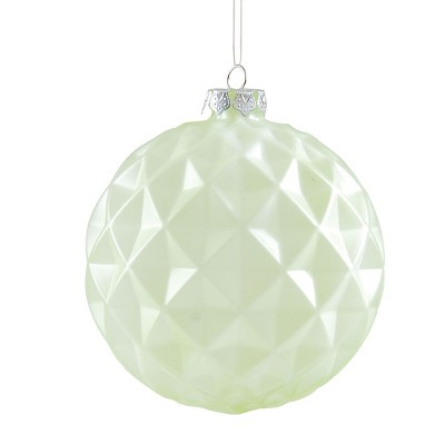 Gallerie II Sea Green Faceted Ball Ornament