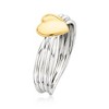 Ross-Simons 14kt Yellow Gold and Sterling Silver Puffed Heart Ring - 3 of 4