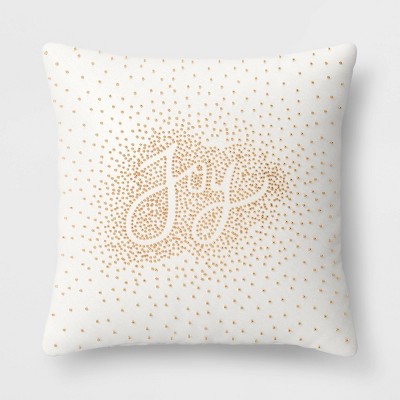 18x18 Metallic Embroidered Diamond Square Throw Pillow White/gold - Vcny  Home : Target