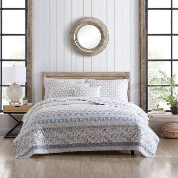 4pc Bexley Quilt Bedding Set Blue - Stone Cottage