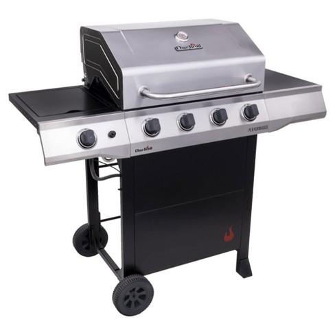 Grill Boss Gbc1932m Outdoor Bbq 3 Burner Propane Gas Grill For Barbecue  Cooking With Top Cover Lid, Wheels, And Side Storage Shelves, Black : Target