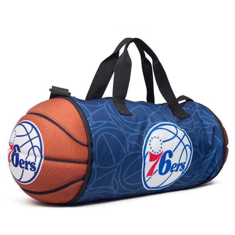 NBA Philadelphia 76ers 10&#34; Collapsible Basketball Duffel Bag, 4 of 6