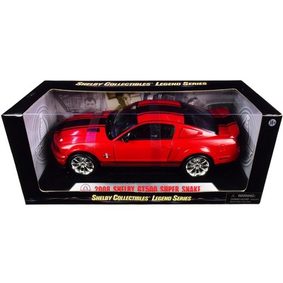2008 Ford Shelby Mustang GT500 Super Snake Red w/Black Stripes "Shelby Collectibles Legend" 1/18 Diecast Car Shelby Collectibles