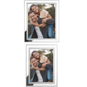 REGALWOVEN Wedding Home Glass Vertical or Horizontal Picture Frame for Tabletop Display - 1 of 4