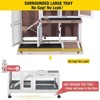 Aivituvin 2 Story Rabbit Hutch On Wheels (Inner Space 8.32 ft²) in Brown-AIR06-D - 4 of 4