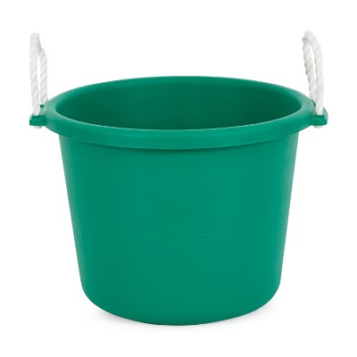 Homz 18 Gallon Durable Plastic Utility Storage Bucket Tub Organizers With  Strong Rope Handles For Indoor And Outdoor Use : Target