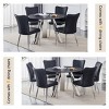 42 Inch Round Dining Table with Marble Top and Stainless Steel Legs, Sturdy and Safe Modern Kitchen Table for 4 to 6 People-Maison Boucle - 2 of 4