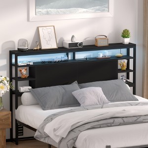 Besiost Upholstered Headboard with Storage Bags - 1 of 4