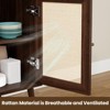 ORRD Rattan Sideboard Buffet Cabinet with 3 Doors - Modern Storage Console for Kitchen, Entryway & Living Room,Black - 2 of 4