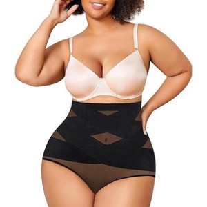 NEBILITY Plus Size Shapewear for Women Tummy Control Butt Lifting Panties Hi- Waist Trainer Body Shaper Short Belly Underwear - 1 of 4