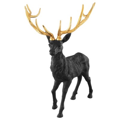 Costway Standing Reindeer Statue Aluminum Deer Sculpture Christmas Decor 19" x 18" x 25"