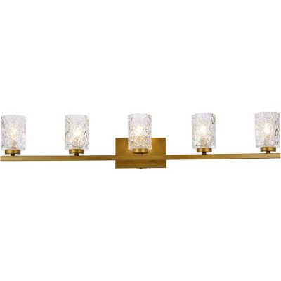 Elegant Lighting Cassie 5 lights bath sconce in brass with clear shade