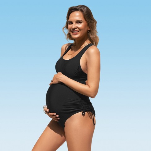 CUPSHE Maternity Swimsuit for Women One Piece Swimsuits Pregnancy Swimwear  Spaghetti Straps Ruched Adjustable : : Clothing, Shoes 