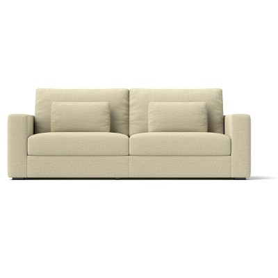 TiramisuBest 83" Modern Sofa Couches for Living Room, 3 Seater Sofa with Detachable Cover & double cushioning,Beige