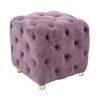 TUYOHW 18" Cube Storage Ottoman,Velvet Footstool with Hidden Compartment,Unique Dice-Shaped Stool for Living Room,Bedroom,Entryway - 4 of 4