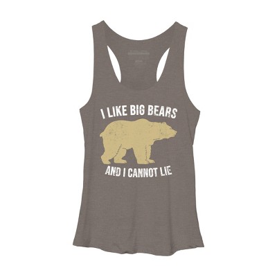 Adult Design By Humans I Like Big Bears And I Cannot Lie By Wholesome Racerback Tank Top